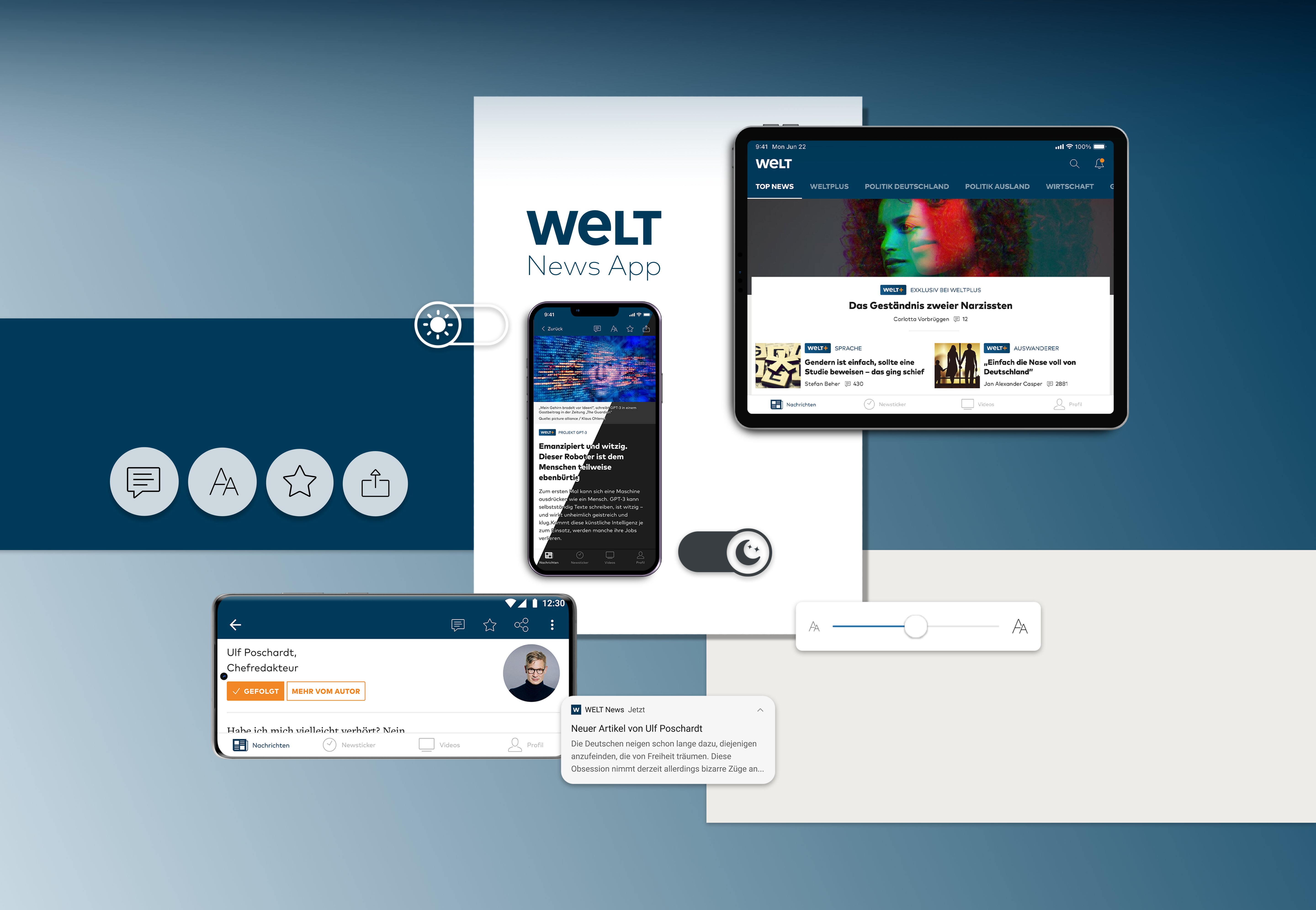 Landingpage Visual — WELT News App