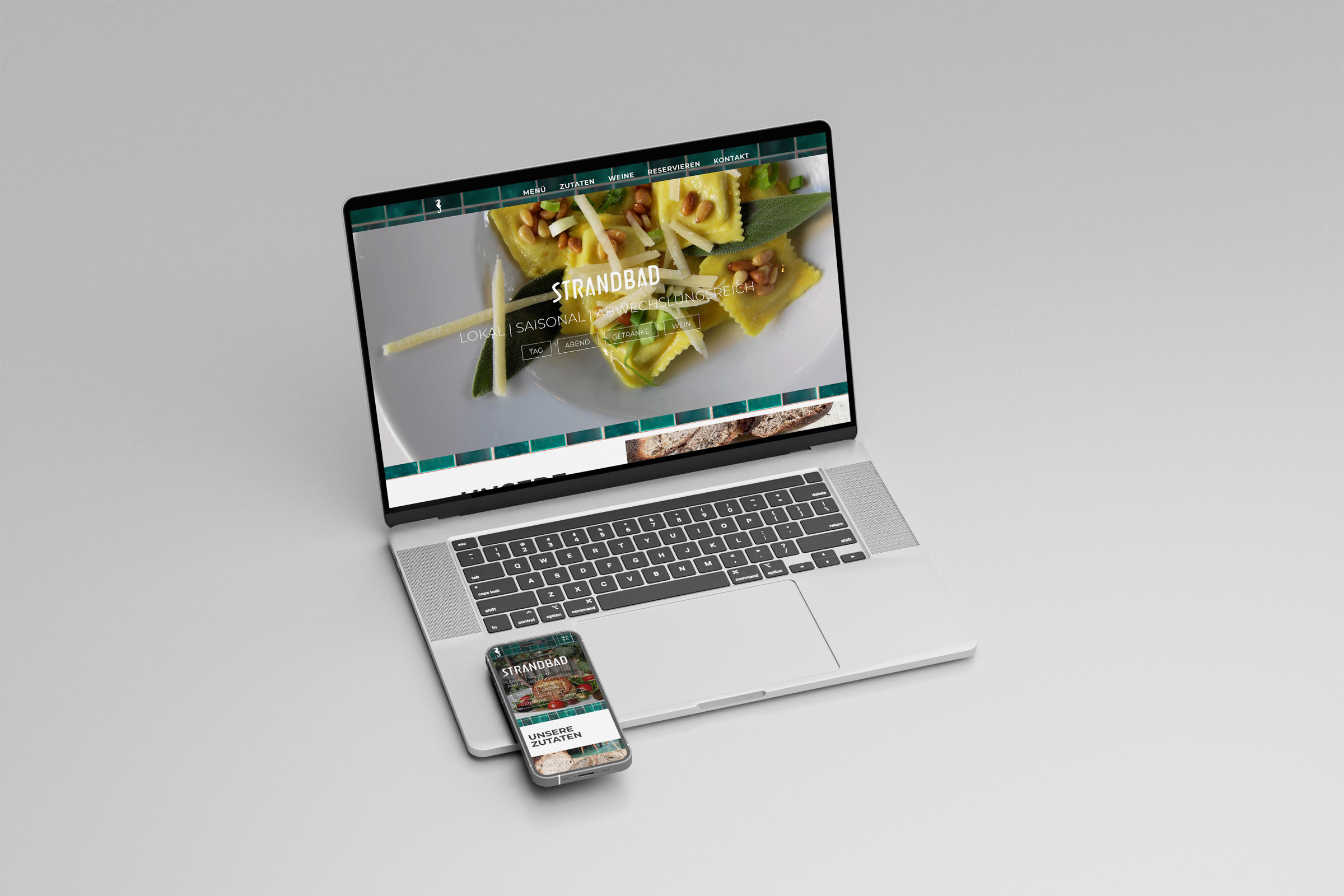 Strandbad Desktop and Mobile Mockup