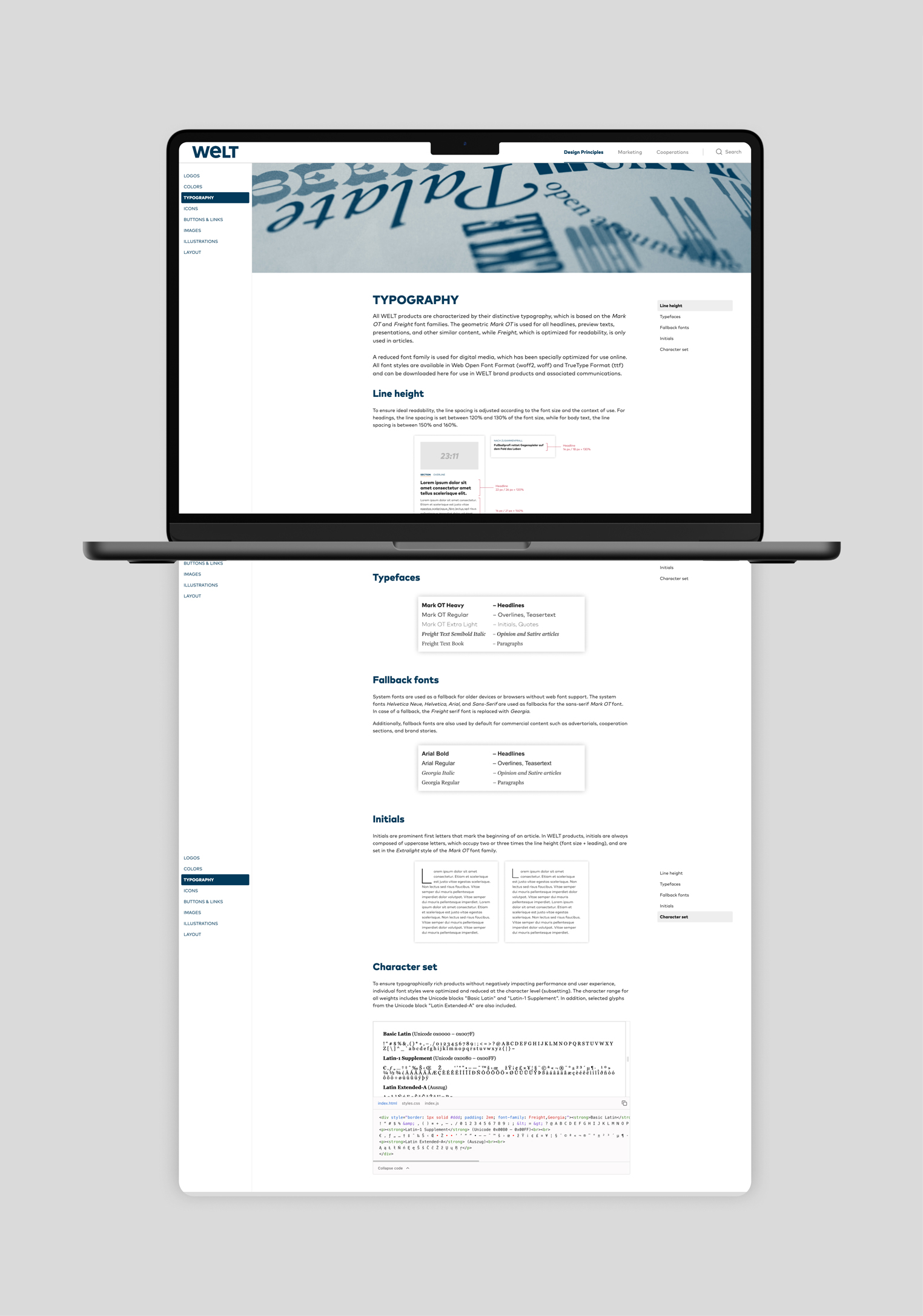 WELT Typography Styleguide